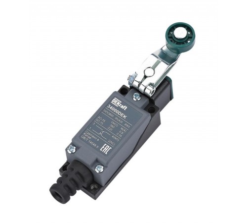 Концевой вык. метал. 1НО1НЗ Роликовый рычаг из термопласта  34000DEK  DEKraft