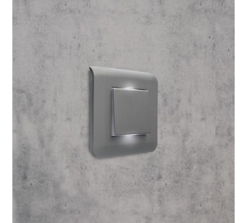 Переключатель на 2 направления - Mosaic - 2 модуля - 10 AX - алюминий  079211L  Legrand