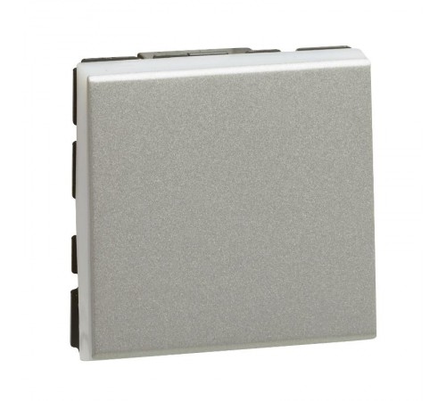 Переключатель на 2 направления - Mosaic - 2 модуля - 10 AX - алюминий  079211L  Legrand