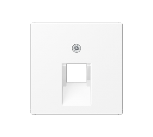 Крышка для одинарных телефонных и компьютерных розеток (UAE), фиксация винтом; термопласт; белый матовый; A500  A569-1BFPLUAWWM  Jung