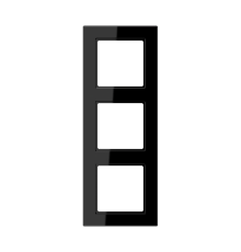 Рамка для вертикальной и горизонтальной установки, 3 поста; дюропласт; черный; A CREATION  AC583SW  Jung