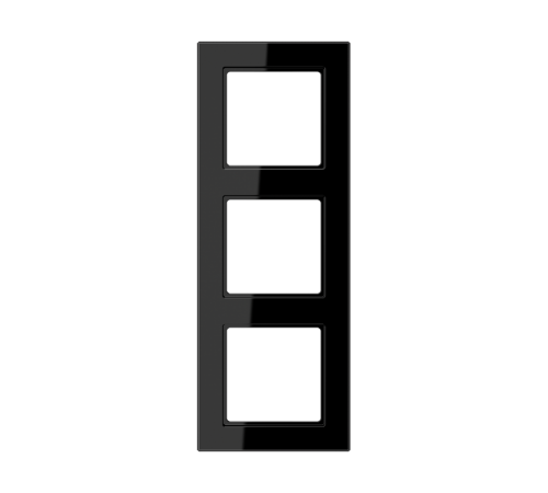 Рамка для вертикальной и горизонтальной установки, 3 поста; дюропласт; черный; A CREATION  AC583SW  Jung