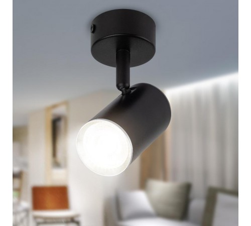 Светильник настенно-потолочный спот OL35 BK MR16 GU10 IP20 черный, хром  Б0056362  ЭРА