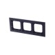 Рамка 3-постовая, Axcent, металл, матовый черный  2CKA001754A4710  ABB