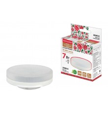 Лампа светодиодная LED 7Вт GX53 230В 3000К GX53 Народная таблетка (плоский цилиндр)  SQ0340-0144  TDM