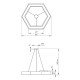 Светильник светодиодный Geometria Hexagon SPO-124-W-40K-051 51Вт 4000К 3900Лм IP40 800*800*80 белый подвесной  Б0050556  ЭРА