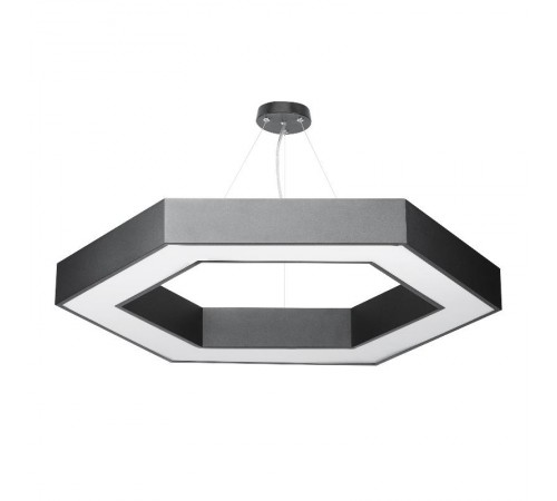 Светильник светодиодный Geometria Hexagon SPO-124-B-40K-051 51Вт 4000К 3900Лм IP40 800*800*80 черный подвесной  Б0050557  ЭРА