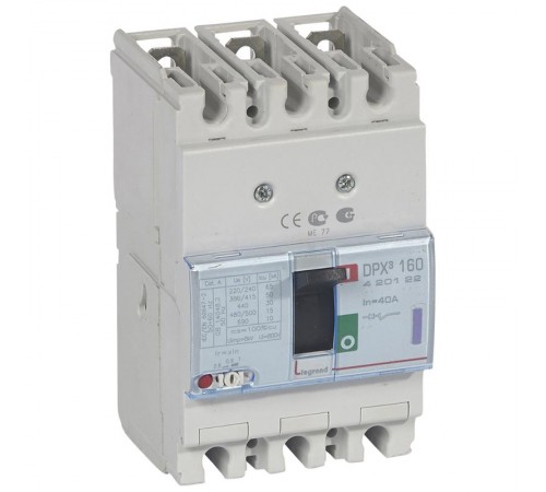 Автоматический выключатель DPX3 160 термомагнитный расцепитель 50кА 400В 3П 40А  420122  Legrand