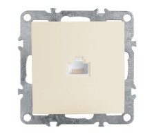 PST00-9107-02 Розетка компьютерная 1-местная RJ-45 (механизм), серия Эрна, слоновая кость  39325  STEKKER