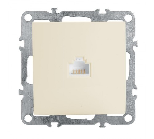 PST00-9107-02 Розетка компьютерная 1-местная RJ-45 (механизм), серия Эрна, слоновая кость  39325  STEKKER
