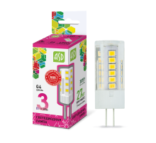 Лампа светодиодная LED-JC-standard 3Вт 12В G4 6500К 270Лм  4690612026381  ASD