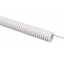 ELASTA Труба гофрированная ПВХ d=25мм с зондом белая (50м)  ET-TG21-121-025-050-K01  IEK