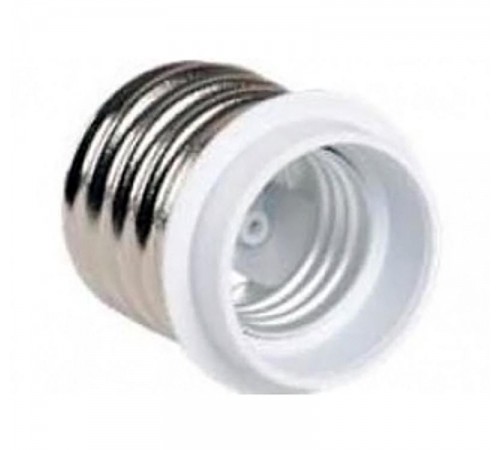 Переходник Е40-Е27 пластик белый, индивидуальный пакет ПР40-27-К02  EPR31-01-01-K01  IEK