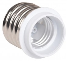 Переходник Е40-Е27 пластик белый, индивидуальный пакет ПР40-27-К02  EPR31-01-01-K01  IEK