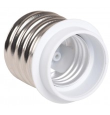 Переходник Е40-Е27 пластик белый, индивидуальный пакет ПР40-27-К02  EPR31-01-01-K01  IEK