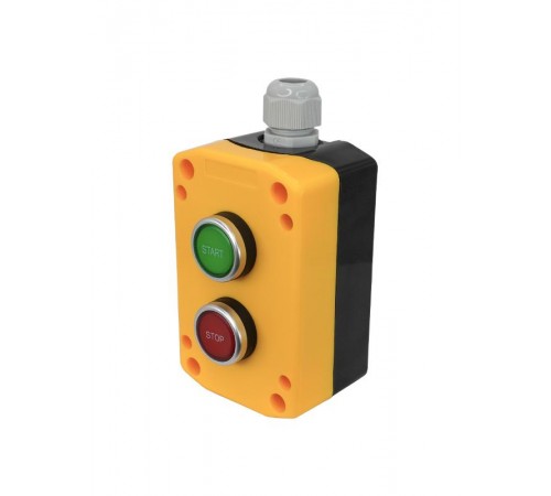 ПКУ22-2151-65У1, 1 зелёный цилиндр "Start" (НО), 1 красный цилиндр "Stop" (НЗ), пост управления, IP65  (ЭТ)   ET526984   Электротехник