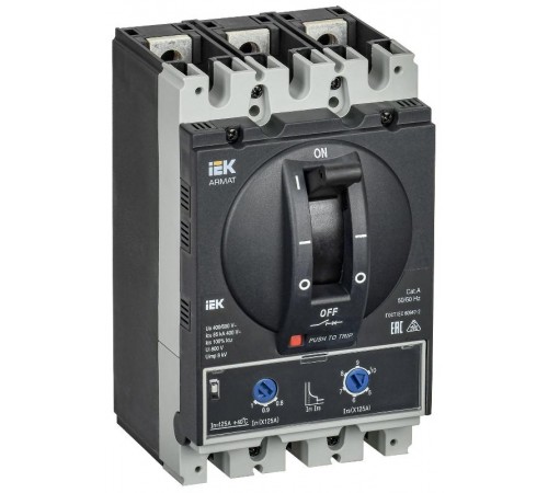 ARMAT Авт. выкл. лит. корпус 3P D 85кА 125А ТМ рег.  AR-MCCB-3D-085-0125A-ATUC  IEK