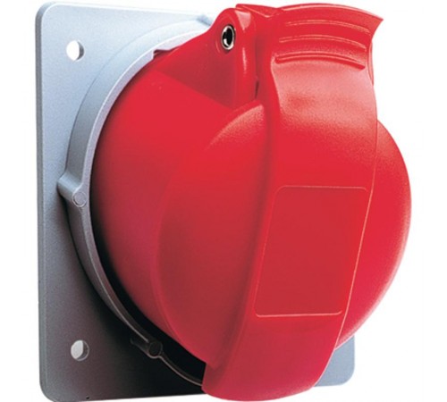 Розетка панельная с угловым минимальным фланцем 316RAM6, 16A, 3P+E, IP44, 6ч  2CMA170012R1000  ABB