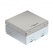 Лючок UDHOME-ONE с розетками (крышка без выемки) 140х140х75-105 мм, нагрузка 1529 кг, нерж. сталь  7368288  OBO Bettermann