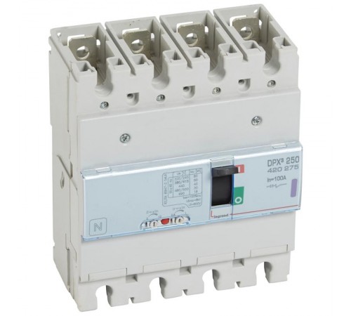 Автоматический выключатель DPX3 250 - термомагнитный расцепитель - 50 кА - 400 В~ - 4П - 100 А  420275  Legrand