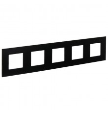 SKANDY Рамка 5-местная SK-F35Bl металл черный   SK-M52-M-K02  IEK