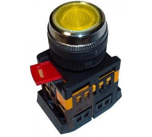 Кнопка ABLFS-22 желтый d22мм неон/240В 1з+1р   BBT30-ABLFS-K05  GENERICA
