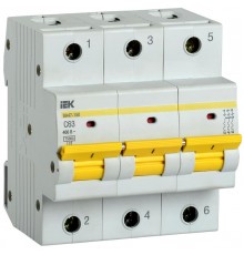 Выключатель автоматический трехполюсный ВА47-150 63А C 15кА KARAT  MVA50-3-063-C  IEK