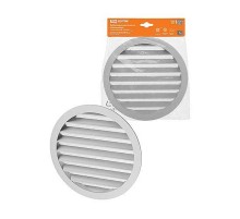 Решетка вентиляционная круглая алюминиевая с москитной сеткой, с фланцем d200, внеш. D225,  SQ1807-0804  TDM