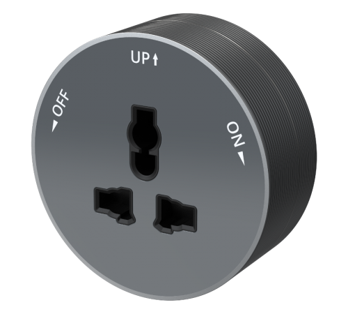 MultiTrack Графит Розетка универсальная круглая 13А/250В MTK13002G SE