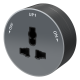 MultiTrack Графит Розетка универсальная круглая 13А/250В MTK13002G SE
