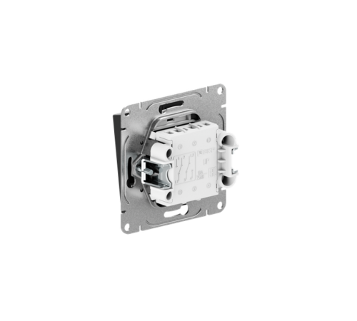 Механизм выключателя, двухклавишный, проходной, чёрный Эпика EKF  UP1-SWB-21  EKF