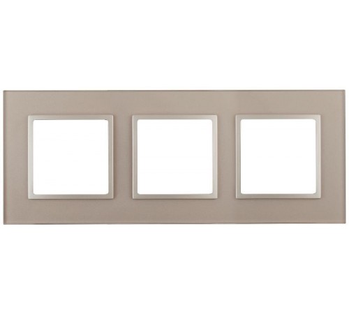 14-5103-04 Рамка на 3 поста, стекло, Эра Elegance, шампань+шамп  Б0034509  ЭРА