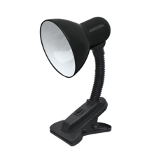 Светильник настольный под лампу СНП-01Ч на прищепке 40Вт E27 ЧЕРНЫЙ (мягкая упаковка)  4690612012414  IN HOME