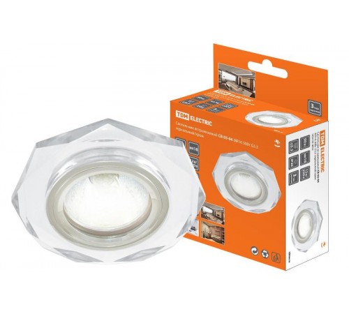 Светильник точечный встраиваемый под лампу СВ 03-04 MR16 50Вт G5.3 зеркальный/хром  SQ0359-0052  TDM