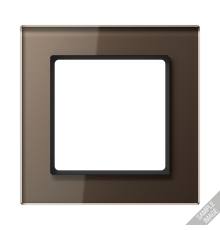 Рамка для вертикальной и горизонтальной установки, 5 постов; стекло; мокко; A CREATION  AC585GLMO  Jung