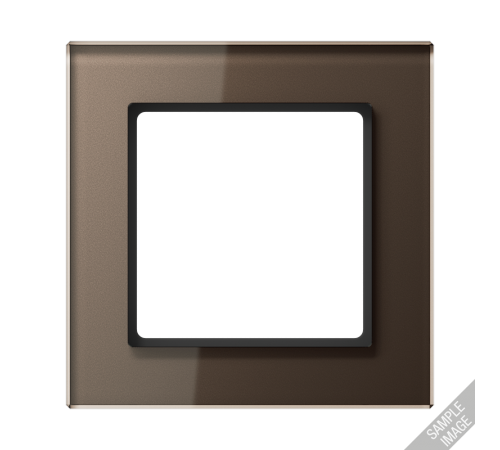 Рамка для вертикальной и горизонтальной установки, 4 поста; стекло; мокко; A CREATION  AC584GLMO  Jung