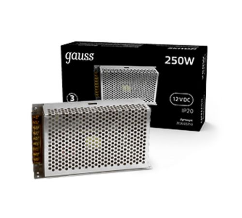 Блок питания для светодиодной ленты LED STRIP PS 250W 12V IP20  202003250  Gauss