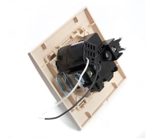 PST16-9011-02 Розетка 1-местная с/з, 250В, 16А, с USB 1А, серия Эрна, слоновая кость  39237  STEKKER