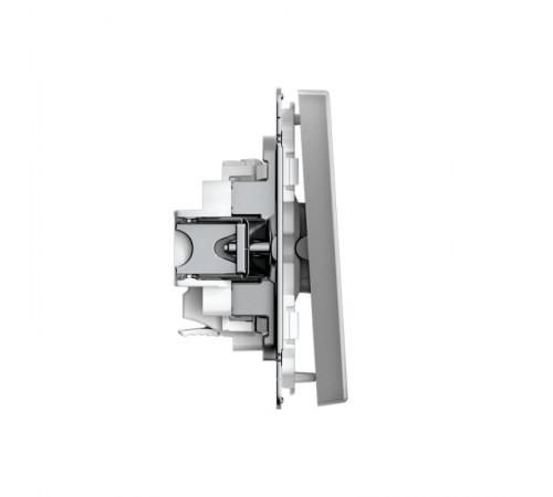 ArtGallery Сталь Выключатель 1-клавишный КНОПОЧНЫЙ, механизм, быстрозажим. клем.  GAL000915S  SE