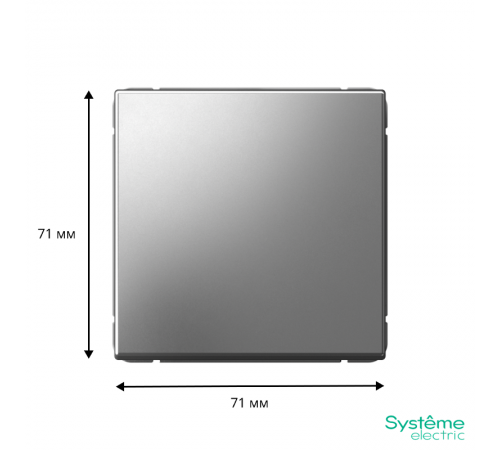 ArtGallery Сталь Выключатель 1-клавишный КНОПОЧНЫЙ, механизм, быстрозажим. клем.  GAL000915S  SE