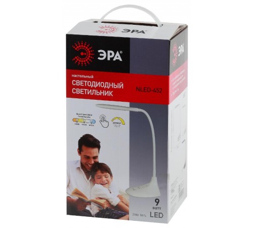 Светильник настольный на основании светодиодный NLED-452 9Вт 3000К/4500К/6000К черный  Б0019129  ЭРА