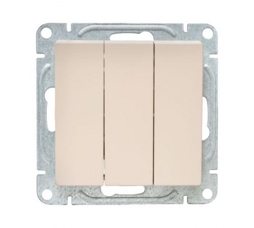 Механизм выключателя, трёхклавишный, кремовый Эпика  UP1-SWI-31 EKF