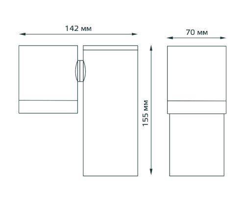 Светильник садово-парковый Sonata настенный архитектурный, 1xGU10, 142x155x70mm, 170-240V / 50Hz, Max.35W, IP54  GD151  Gauss