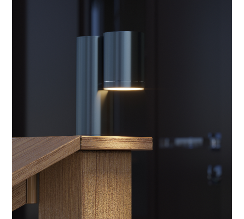 Светильник садово-парковый Sonata настенный архитектурный, 1xGU10, 142x155x70mm, 170-240V / 50Hz, Max.35W, IP54  GD151  Gauss