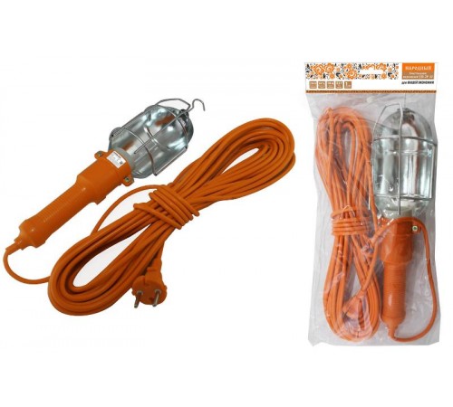 Светильник переносной УП-2Р-10, 60 Вт, Е27, 10 метров, Народный  SQ0306-0037  TDM