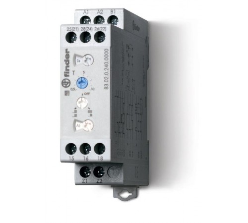 Модульный таймер мультифункциональный (AI, DI, SW, BE, CE, DE, WD); питание 24...240В АС/DC; 2CO 12A; ширина 22.5мм  830202400000  Finder