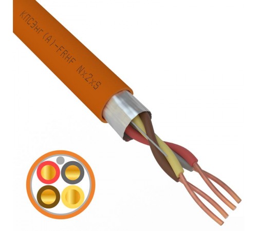 Кабель огнестойкий REXANT КПСЭнг(А)-FRHF 2x2x0,50 мм, бухта 200 м 01-4923-1  REXANT