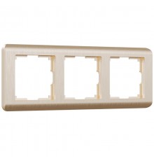 W0032111/ Электроустановочные изделия - Рамка на 3 поста (шампань) a051274  Werkel