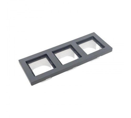 3 - местная рамка, IP44, графит, пластик Эпика  UP1-FPG-03-44 EKF
