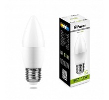 Лампа светодиодная LB-770 (11W) 230V E27 4000K свеча  25944  FERON